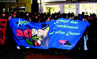 Fronttranspi der Antifa-Demo am 12.02.04 in Lüdenscheid