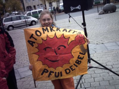 Anti-Castor Demo Kamen, 25.09.04, Foto: Schwarze Katze